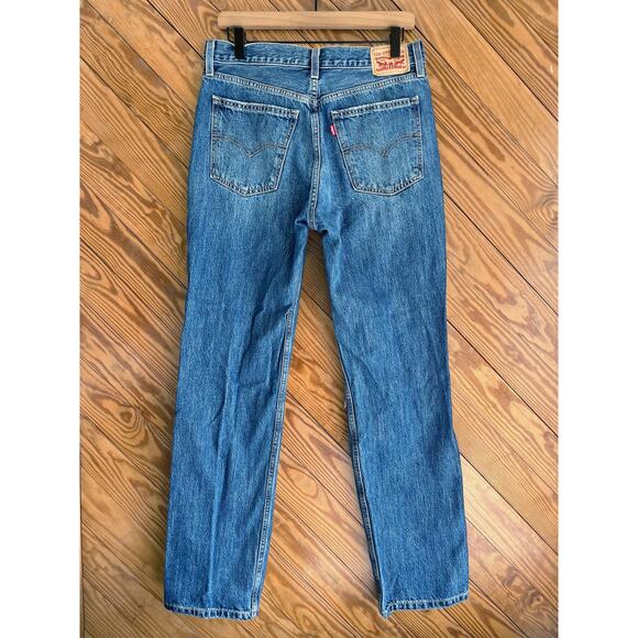 Levi’s Low Pro Straight Leg Jeans Breathe Out Medium Wash - Picture 5 of 10